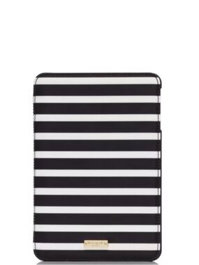 kate spade Black & White Stripe Passport Holder